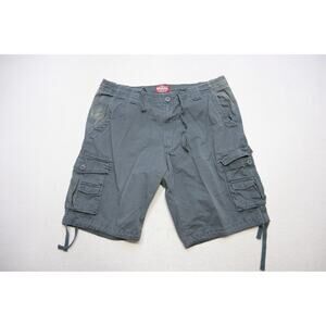 Matchstick Drawstring Cargo‎ Khaki Chino Shorts Gray Safari Rugged Mens Size 40